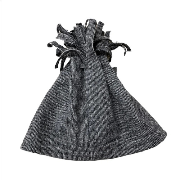 KUNA 60% alpaca 40% wool blend ponytail beanie hat heather gray main image 5
